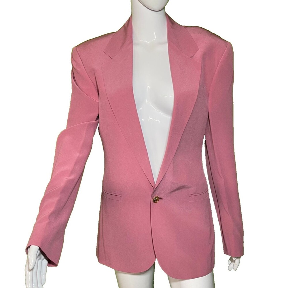 NWT Gianni Versace Designer Women's Silk Pink Blazer Jacket Size 44 Italy